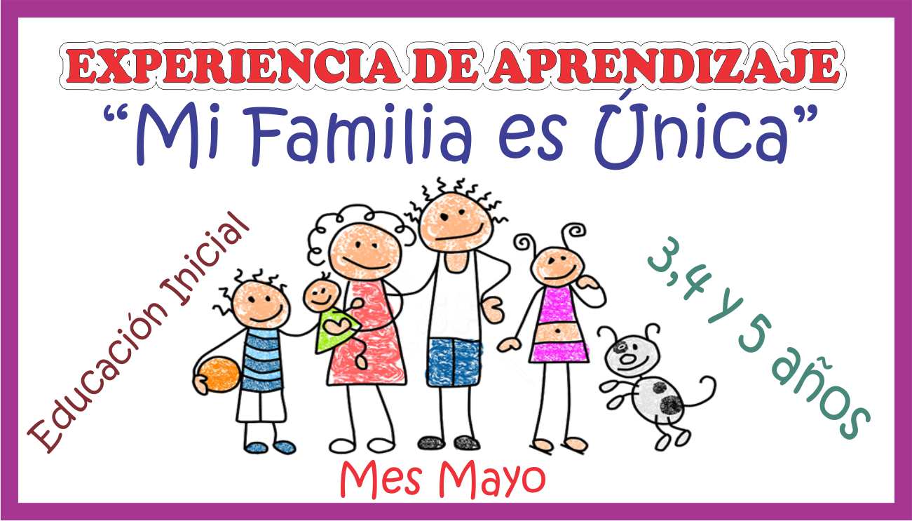 Experiencia de Aprendizaje «Mi Familia es Única»- Mes mayo para Nivel ...
