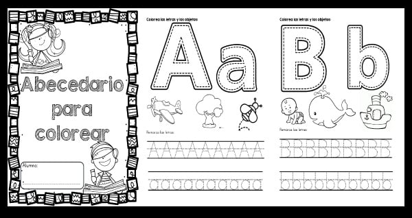 Fichas de abecedario para colorear | Materiales Educativos GRATUITOS