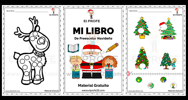 Mi libro de preescolar Navideño | Materiales Educativos GRATUITOS