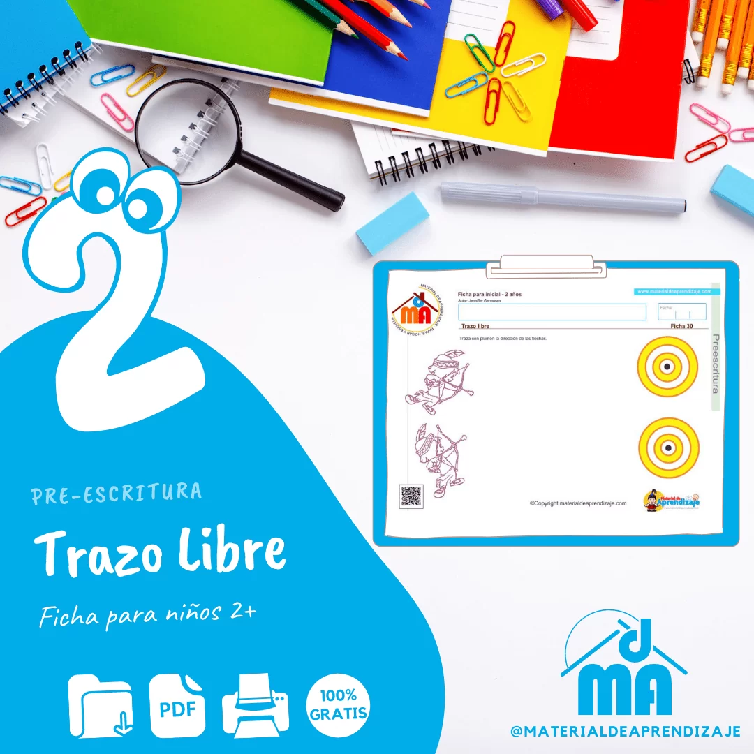 Preescritura 2 años 30: Trazo libre