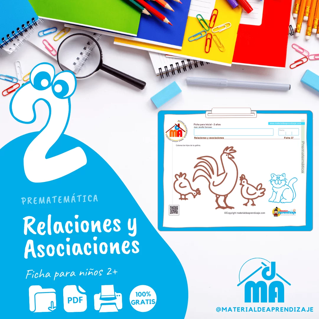 Prematemática 2 años 37: Relaciones y asociaciones