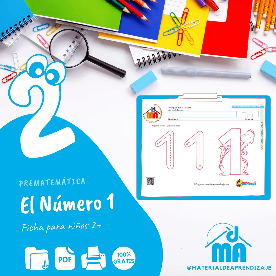 Prematemática 2 años 39: El número 1