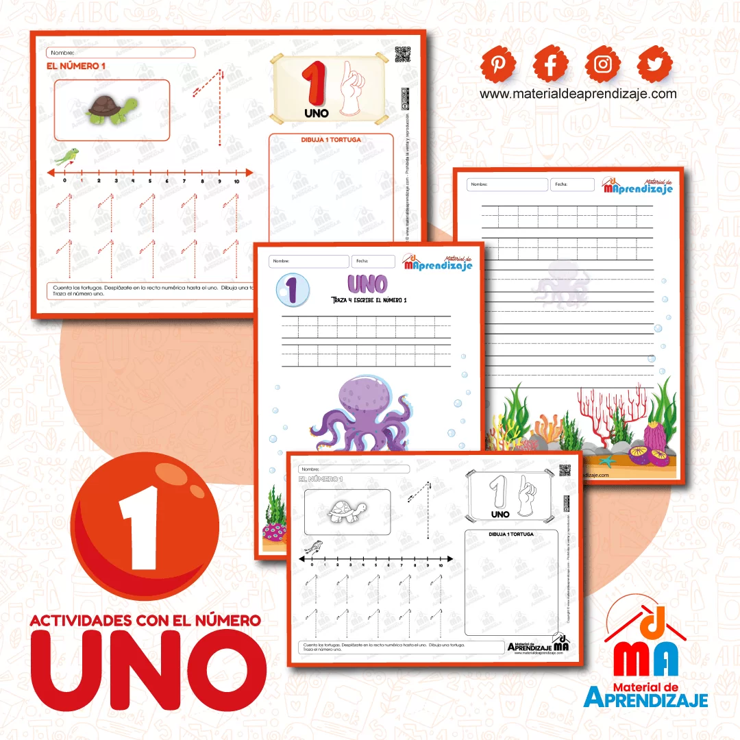 En número 1 – Fichas de aplicación