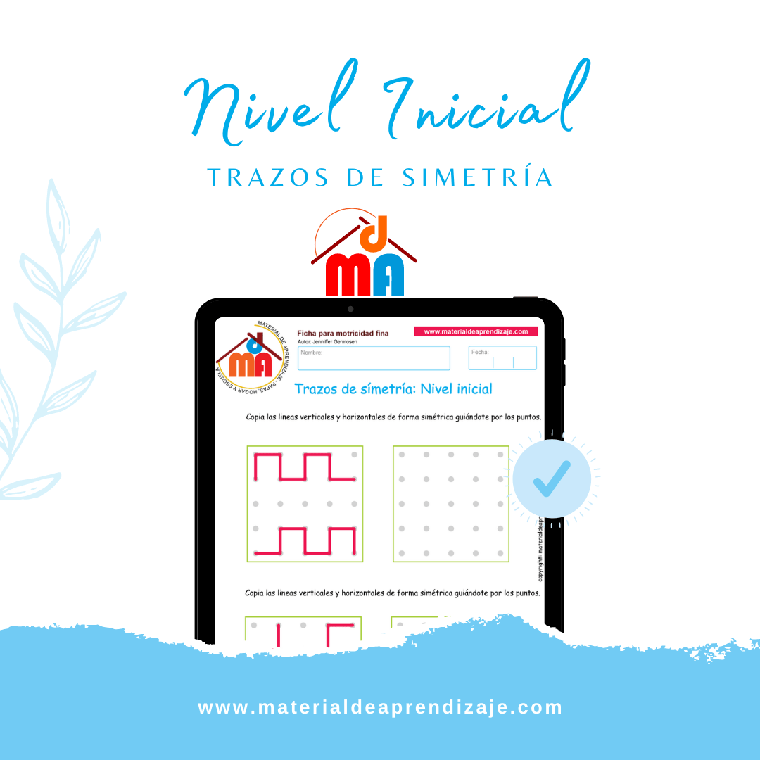 Trazos de simetría: motricidad fina – Inicial