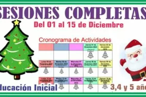 SESIONES COMPLETAS de 01 al 16 de DICIEMBRE «Llegó la Navidad» para 3,4 y 5 años
