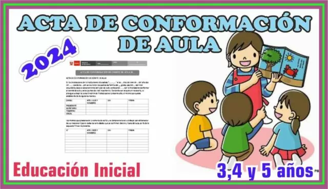 ACTA DE CONFORMACIÓN DE COMITÉ DE AULA PARA INICIAL 2024