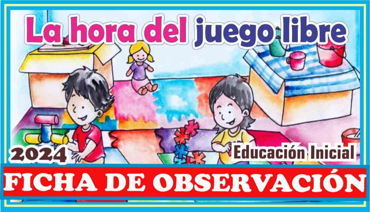 FICHA DE OBSERVACIÓN DE LA HORA DEL JUEGO LIBRE EN LOS SECTORES PARA ...