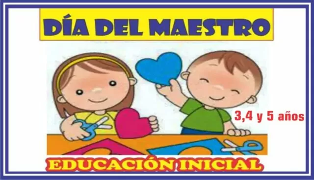 FICHAS PARA TRABAJAR por el «DÍA DEL MAESTRO» para 3,4 y 5 años