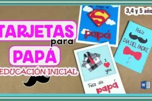 TARJETAS PARA COLOREAR POR EL DÍA DEL PADRE PARA NIÑOS DE INICIAL (Editable)