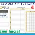 REGISTRO AUXILIAR de Evaluación para Inicial 4 años 2024