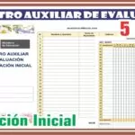 REGISTRO AUXILIAR de Evaluación para Inicial 5 años 2024