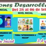 SESIONES DESARROLLADAS del 28 al 06 de Setiembre para 3, 4 y 5 años