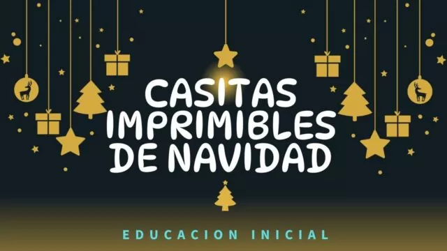 CASITAS imprimibles de Navidad para niños de 3,4 y 5 años