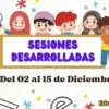 SESIONES DESARROLLADAS del 02 al 15 de Diciembre para 3, 4 y 5 años